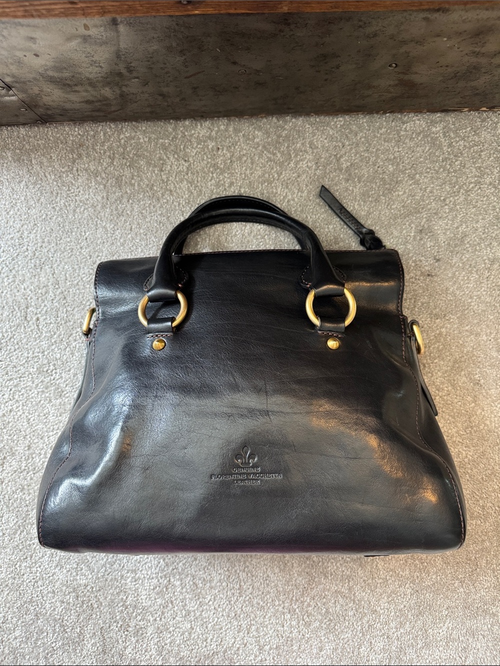 Dooney & Bourke HTF Florentine Leanna Satchel with strap in Black - Picture 9 of 13
